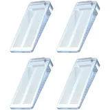 Türstopper, Yosemy 4 Stück Gummi Türkeil Rutschfest Höhenverstellbar Fensterstopper Keil, Ungiftig Kein Unangenehmer Geruch,Verwendet auf Badezimmer, Balkontür, Kinderzimmer(Transparent)