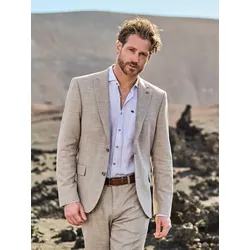 engbers Herren Anzug-Sakko slim fit beige gemustert - 102