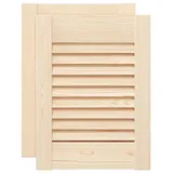 vidaXL Schranktüren Lamellen-Design 2 Stk. 39,5x29,5cm Massivholz