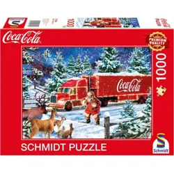 SCHMIDT SPIELE 57598 Erwachsenenpuzzle 1000 Teile Coca Cola: Christmas-Truck