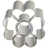 Paderno 47417–06 Scallop Kanten Garten, Edelstahl, Silber