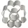 Paderno 47417–06 Scallop Kanten Garten, Edelstahl, Silber