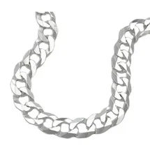 GALLAY Armband 6,7mm Panzerkette flach Silber 925 21cm