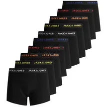 JACK & JONES Retro Boxershorts unifarben schwarz S 10er Pack