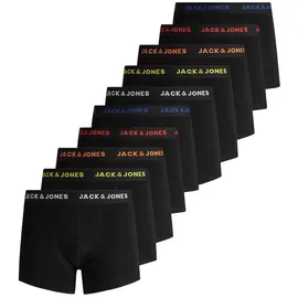 JACK & JONES Retro Boxershorts unifarben schwarz S 10er Pack