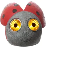 MARELIDA LED Solar Marienkäfer Gartenfigur Solarleuchte Dekofigur Garten Balkon