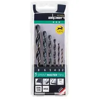 Alpen Spiralbohrersatz DIN338 Typ N Sprint Master D.2/3/4/5/6/8x-mm HSS