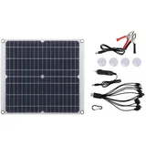 Tragbares Solarpanel Mit Zwei Usb-anschlüssen Und Klemme Für Camping Und Wandern