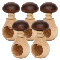 Dekohelden24 Nussknacker Pilz mit Schraubgewinde als 5er Set