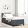 vidaXL LED Boxspringbett mit Matratze Dunkelgrau 90 x 190 cm Samt