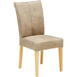 Valdera Stuhl, Eiche, Hellbraun, Textil, Balkeneiche, massiv, eckig, 48x97x61 cm, Esszimmer, Stühle, Esszimmerstühle, Vierfußstühle