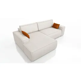 mebloland Ecksofa TOR mit Schlaffunktion. Farbe: Silver. - Hellgrau