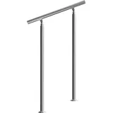 monzana Treppengeländer 80 cm Edelstahl grau