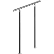 monzana Treppengeländer 80 cm Edelstahl grau