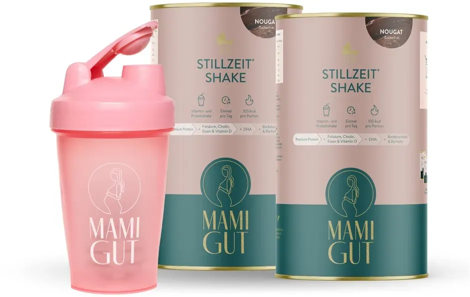 MamiGut Stillzeit Monatspaket + Shaker, Nougat