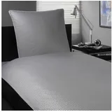 ELEGANTE Hamburger Streifen grau-weiß 135 x 200 cm + 80 x 80 cm