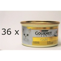 (€ 11,09/kg) Purina Gourmet Gold Feine Pastete Huhn Katzenfutter nass 36x 85g