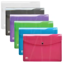 Oxford hawai A4, aus Kunststoff, transparent, 6 Farben, 10er Pack