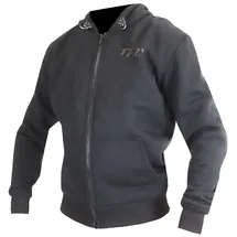 Trilobite Binder Motorradhoodie Schwarz/Grau 4XL