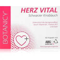 Botanicy Herz Vital Schwarzer Knoblauch Kapseln für ein gesundes Herz und gesunde Blutgefäße 60 KAP