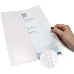 Deckblätter A4 Halb Folie - Halb Karton weiß