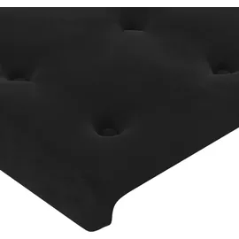 vidaXL LED Kopfteil Schwarz 200x5x118/128 cm Samt