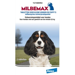 Milbemax Entwurmungstabletten für kleine Hunde und Welpen 50 tabletten