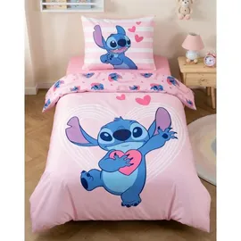 COFI Lilo & Stitch Pink 140 x 200 cm + 65 x 65 cm