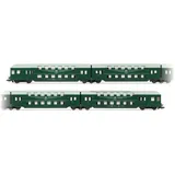 Arnolds & Sons Doppeldecker Personenwagen HN9524 DR 4-tlg. grün/graues Dach Ep. IV TT/N
