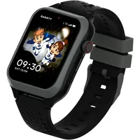 Garett Kids Essa 2 4G BT 40 mm Kunststoffgehäuse Schwarz Silikonarmband Schwarz S/M