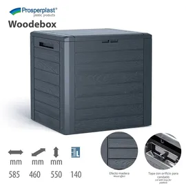 Prosperplast Woodebox 140 l 58,5 x 46 x 55 cm Blau