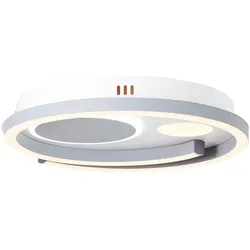 BRILLIANT Lampe, Thekla LED Deckenleuchte 40x40cm weiß/schwarz, 1x LED integriert, 32W LED integriert, (3500lm, 3000-6000K), Mit Fernbedienung dimmbar