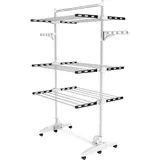 Todeco Wäscheständer Turm 3 Ebenen schwarz