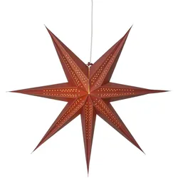 Papierstern Point Leuchtstern Weihnachtsstern Advent Faltstern hängend 60cm rot