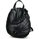 DEEVORCA Rucksäcke für Damen Exquisit Frauen Rucksack Multi Pocket Anti Diebstahl Rucksack Arbeit Rucksack Reise Urlaub Tagesrucksack Schulrucksack Wasserdichtes PU Leder Schwarz