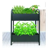 Garden Pleasure Hochbeet TULPIA Metall anthrazit rechteckig 60,0 x 75,0 cm