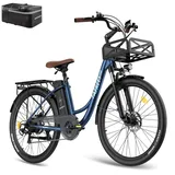 Fafrees F26 Lasting [ Offiziell ] E Bike Herren 26 Zoll, E-Bike Damen 250W, Elektrofahrräder Max. 25km/h, E Fahrrad Ebike, E Mountainbike 36V 20,3AH Akku, Electric Bike 120kg für Erwachsene