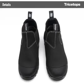 Tricetops Sicherheitsschuhe S3 Stahlkapp SRC Wasserdicht Damen Arbeitsschuhe Chelsea Boot Gr.40 - 40