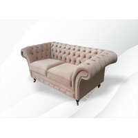 JVmoebel Chesterfield-Sofa Stilvoller Chesterfield 2-Sitzer Pink Wohnzimmermöbel Neu, Made in Europe rosa