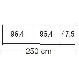 Wiemann "Orion, Kleiderschrank, Schrank, Wäscheschrank, mit Schiebetüren", weiß (weiß, front glas weiß), B:250cm H:217cm T:67cm, Schränke, Schwebetürenschrank, hochwertige Glasfront, variable Inneneinteilung, stilvolle Optik
