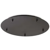 Ideal Lux Baldachin rund 5-fach Ø 46 cm schwarz