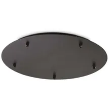 Ideal Lux Baldachin rund 5-fach Ø 46 cm schwarz