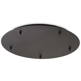 Ideal Lux Baldachin rund 5-fach Ø 46 cm schwarz
