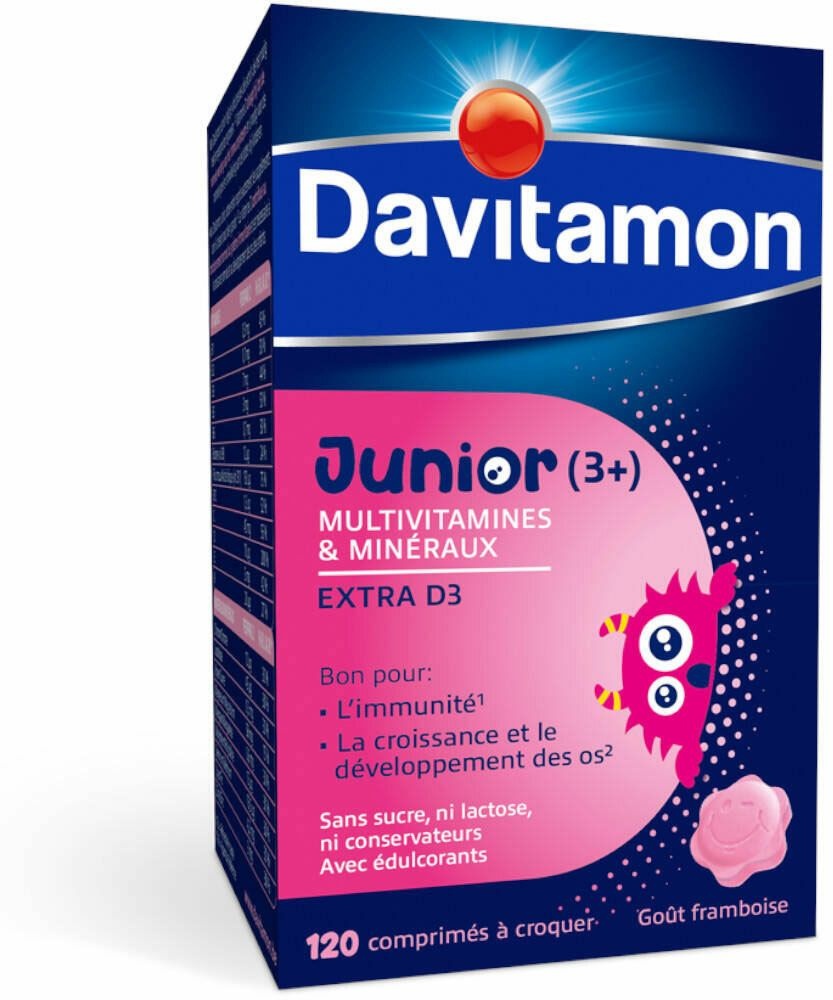 Davitamon Junior Framboise 120 pc(s) comprimé(s)