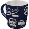 Retro Kaffee-Becher, 330 ml, VW The Original Ride – Volkswagen Bus Geschenk-Idee, Keramik-Tasse, Vintage Design