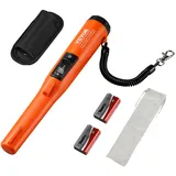 Vevor Metalldetektor Pinpointer IP68 Komplett Wasserdichter Metallsuchgerät 3 Modi Propointer Schatzsuche mit LCD/Ton/Vibration/Ton + Vibration 9V Batterie & Samtbeutel Inklusive