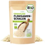 Flohsamenschalen Gemahlen Bio 500g, 99% Reinheit in Deutschland kontrolliert und abgefüllt, Vegan Glutenfrei Ballaststoffreich Low Carb, Flohsamen von Detox Organica, Pulver