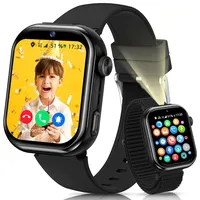BANLVS Smartwatch Kinder mit SIM Karte, Kinder-Smartwatch mit IP68 Wasserdicht, Schulmodus, 1,83" Bildschirm, Schrittzähler Kinderuhr Mädchen Jungen, Schwarz