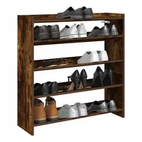 VidaXL Schuhregal Räuchereiche 80x25x81 cm Holzwerkstoff