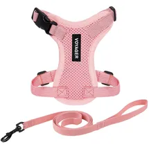 Best Pet Supplies Voyager Step-in Lock Katzengeschirr und reflektierende Katzenleine mit Neoprengriff by Best Pet Supplies - Unterstützt kleine, mittelgroße und große Katzenrassen, Rosa, size XS - 1,5 m